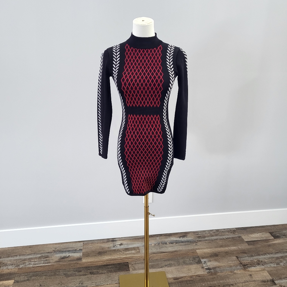 Bebe Knit Bodycon Mini Sweater Dress XS - Picture 2 of 15